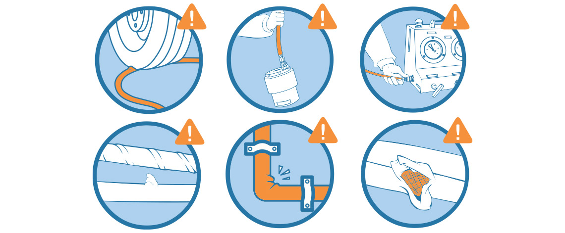 Prevenire  danni ai tubi flessibili quando si lavora con l'idraulica altissima pressione