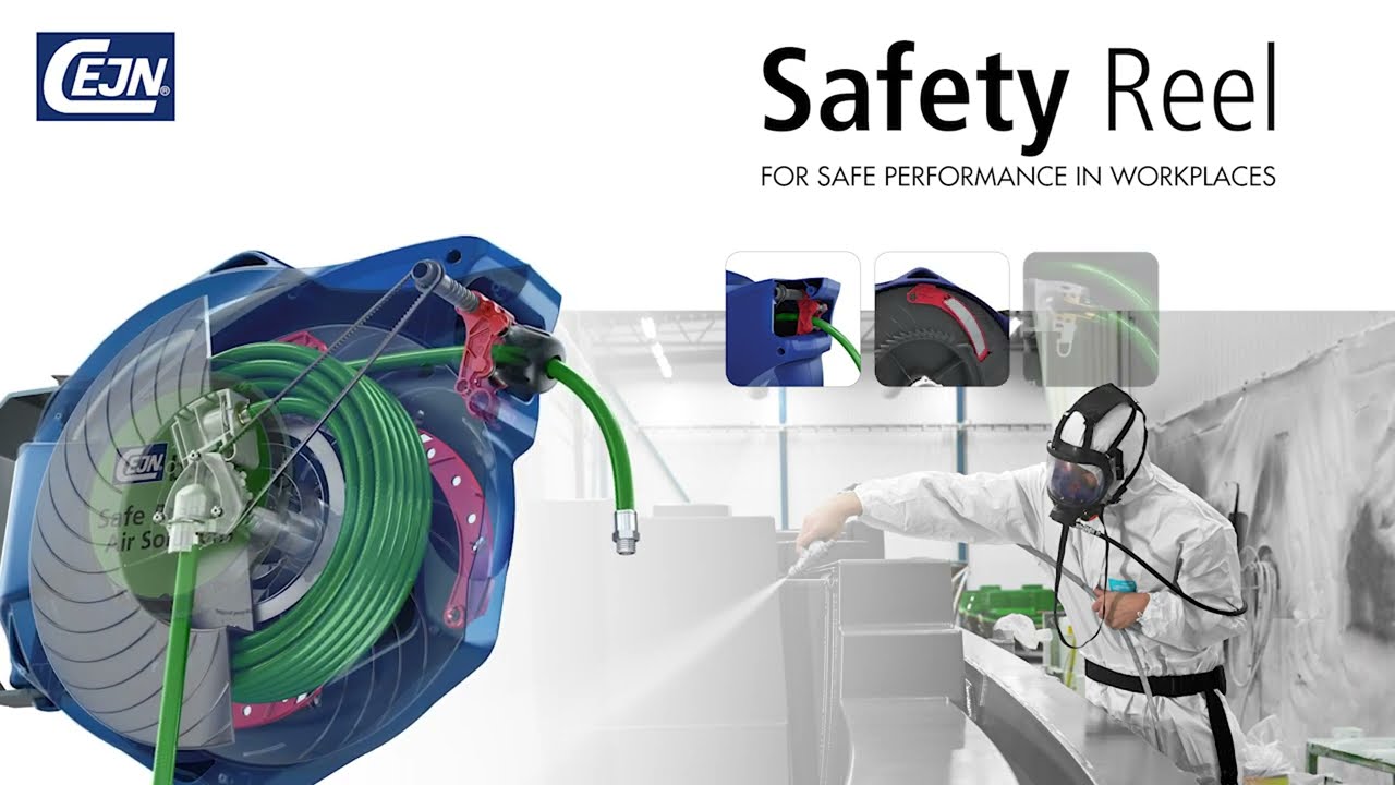bSafe Breathing air hose reel - Technical animation