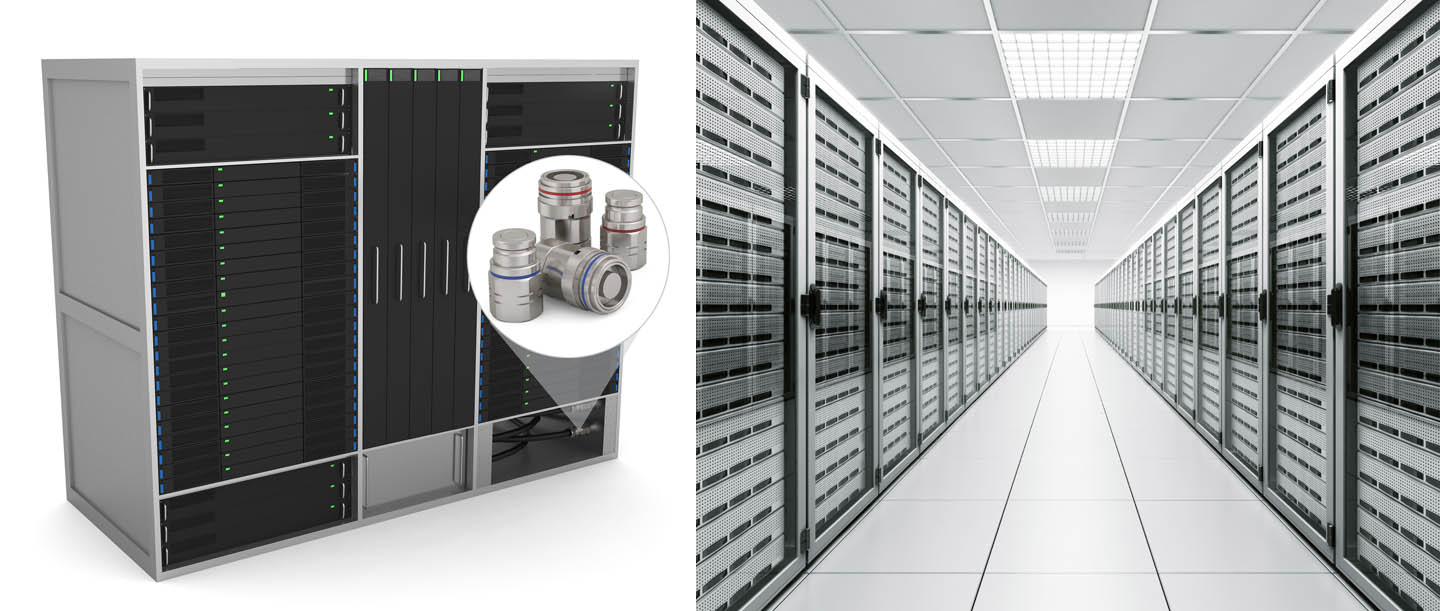 Un productor de servidores de datos usa enchufes modulares sin fugas para la refrigeración