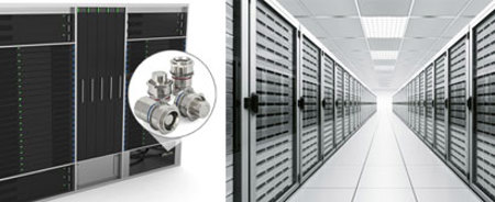 Server-Hersteller setzt zur Kühlung eine modulare tropffreie Kupplung ein