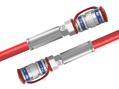 Single hose, DN6, 70 MPa with quick couplings
